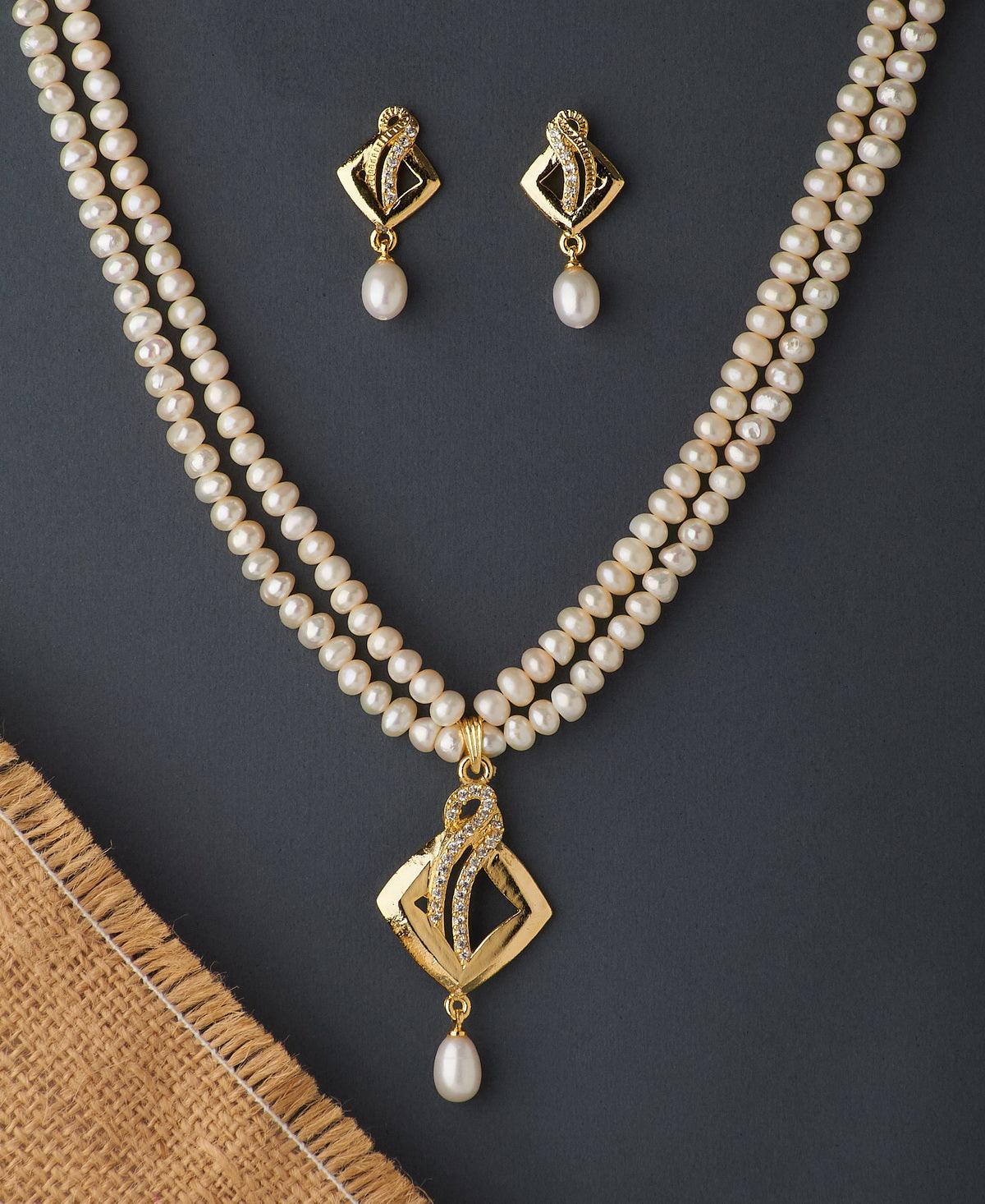 Trendy Real Pearl Necklace Set - Chandrani Pearls