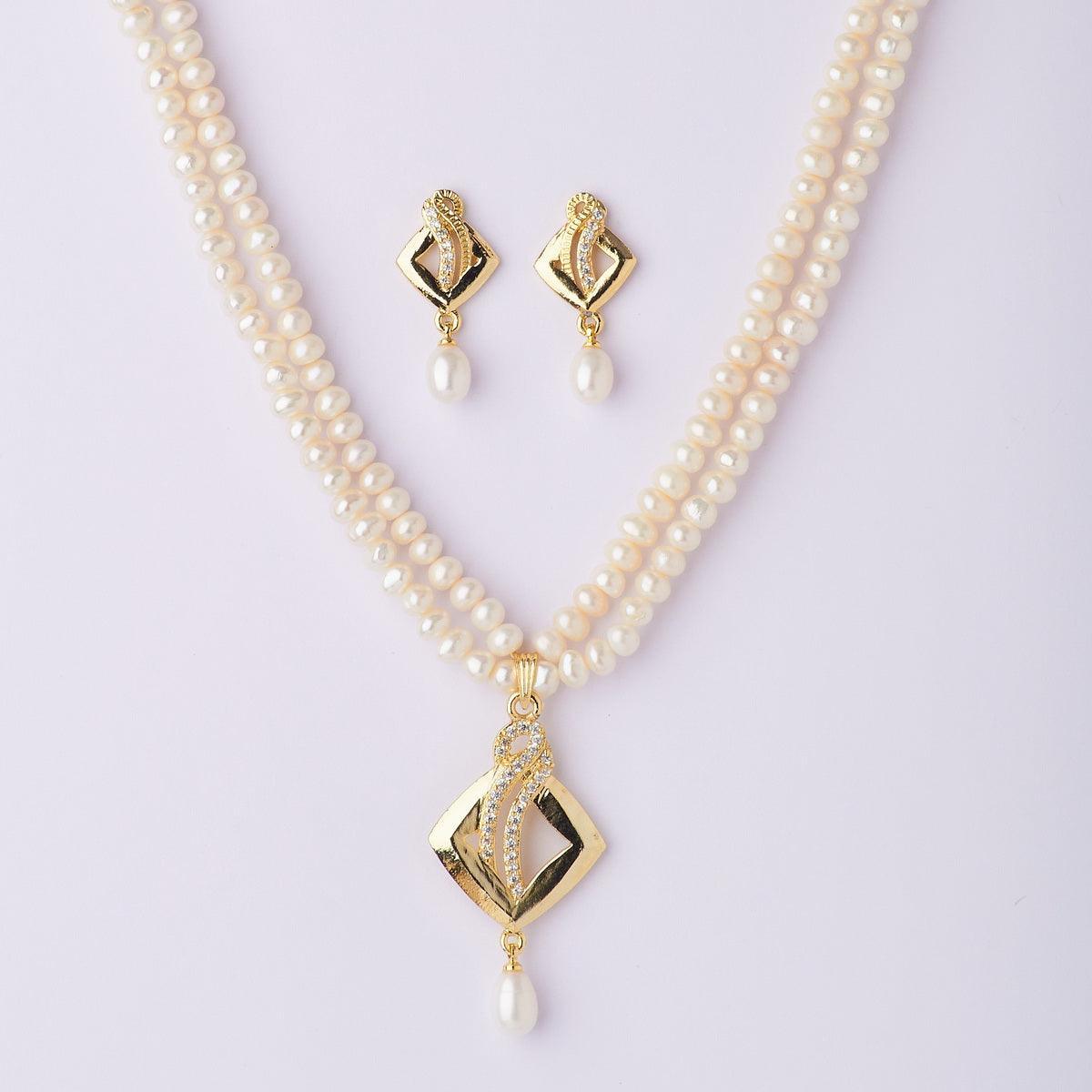 Trendy Real Pearl Necklace Set - Chandrani Pearls