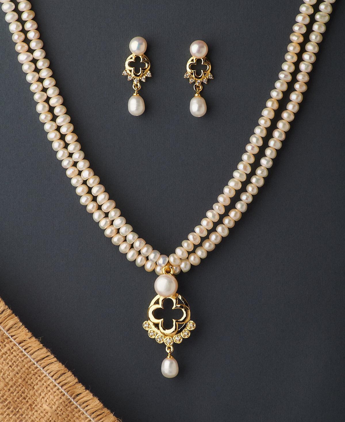 Trendy Real Pearl Necklace Set - Chandrani Pearls