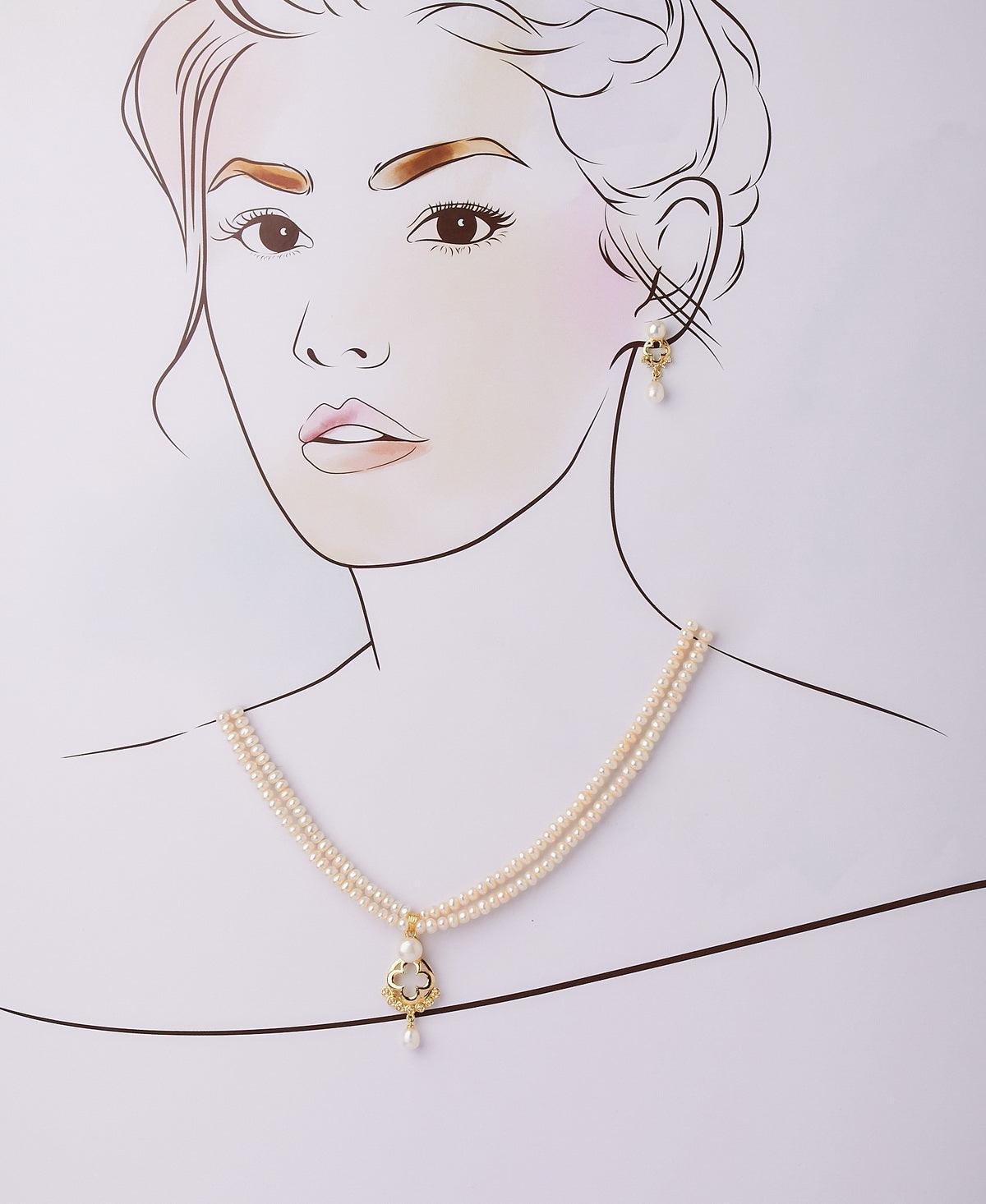 Trendy Real Pearl Necklace Set - Chandrani Pearls