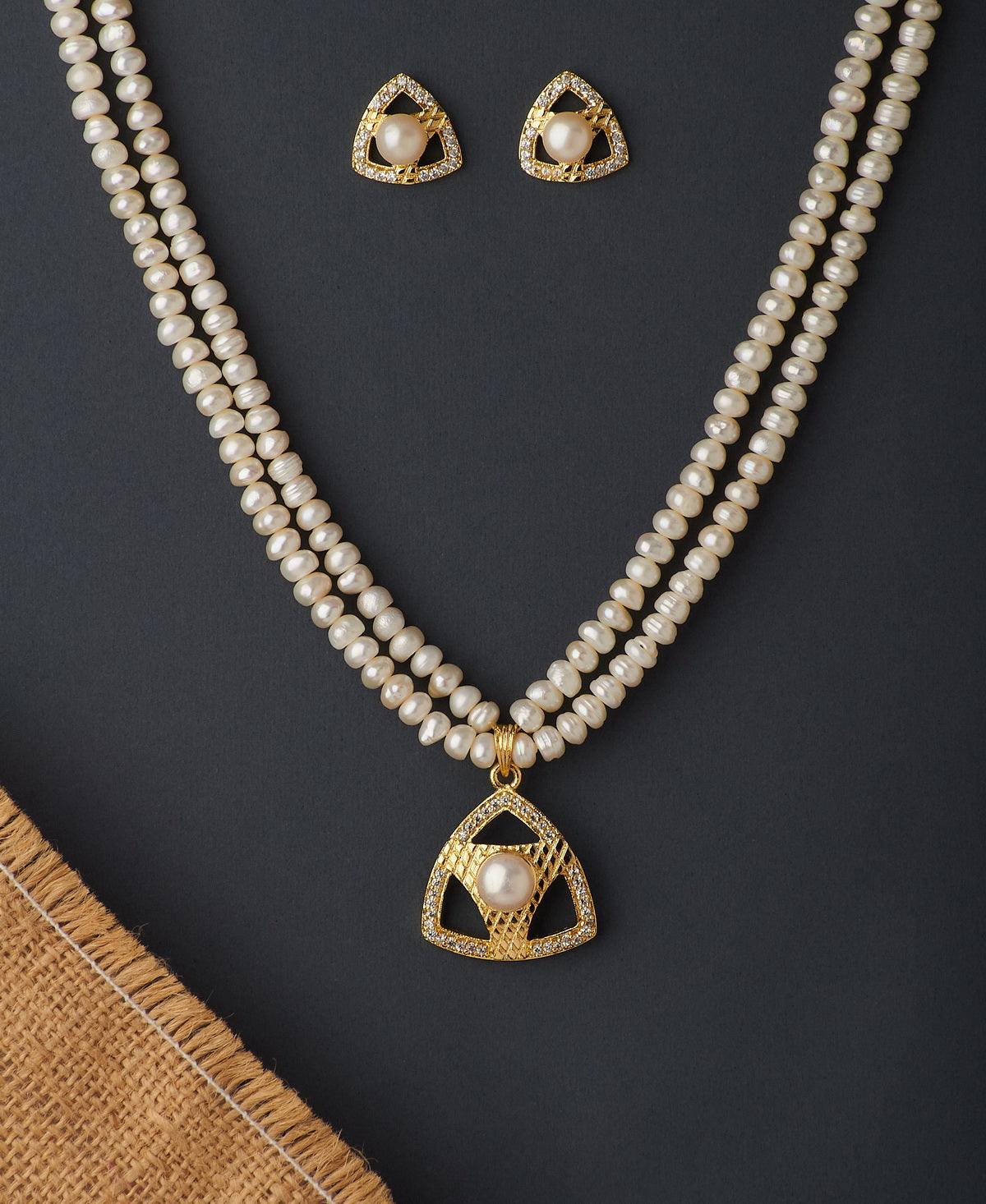 Trendy Real Pearl Necklace Set - Chandrani Pearls