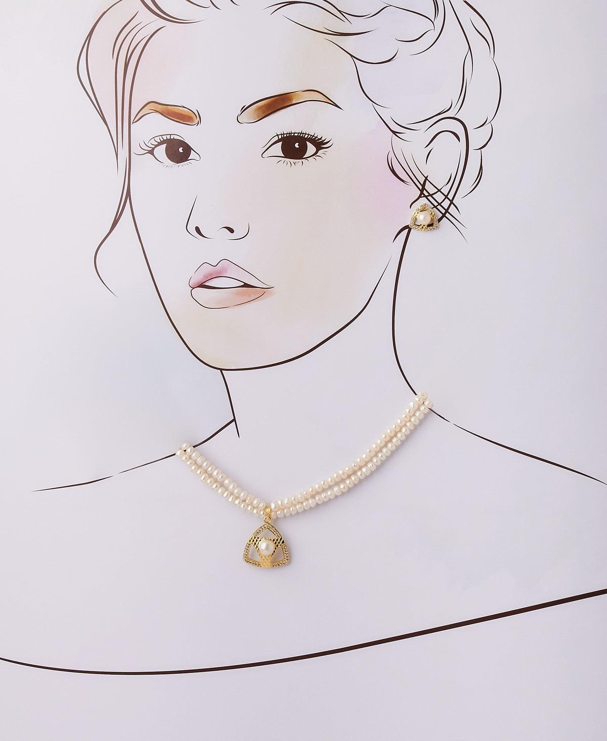 Trendy Real Pearl Necklace Set - Chandrani Pearls