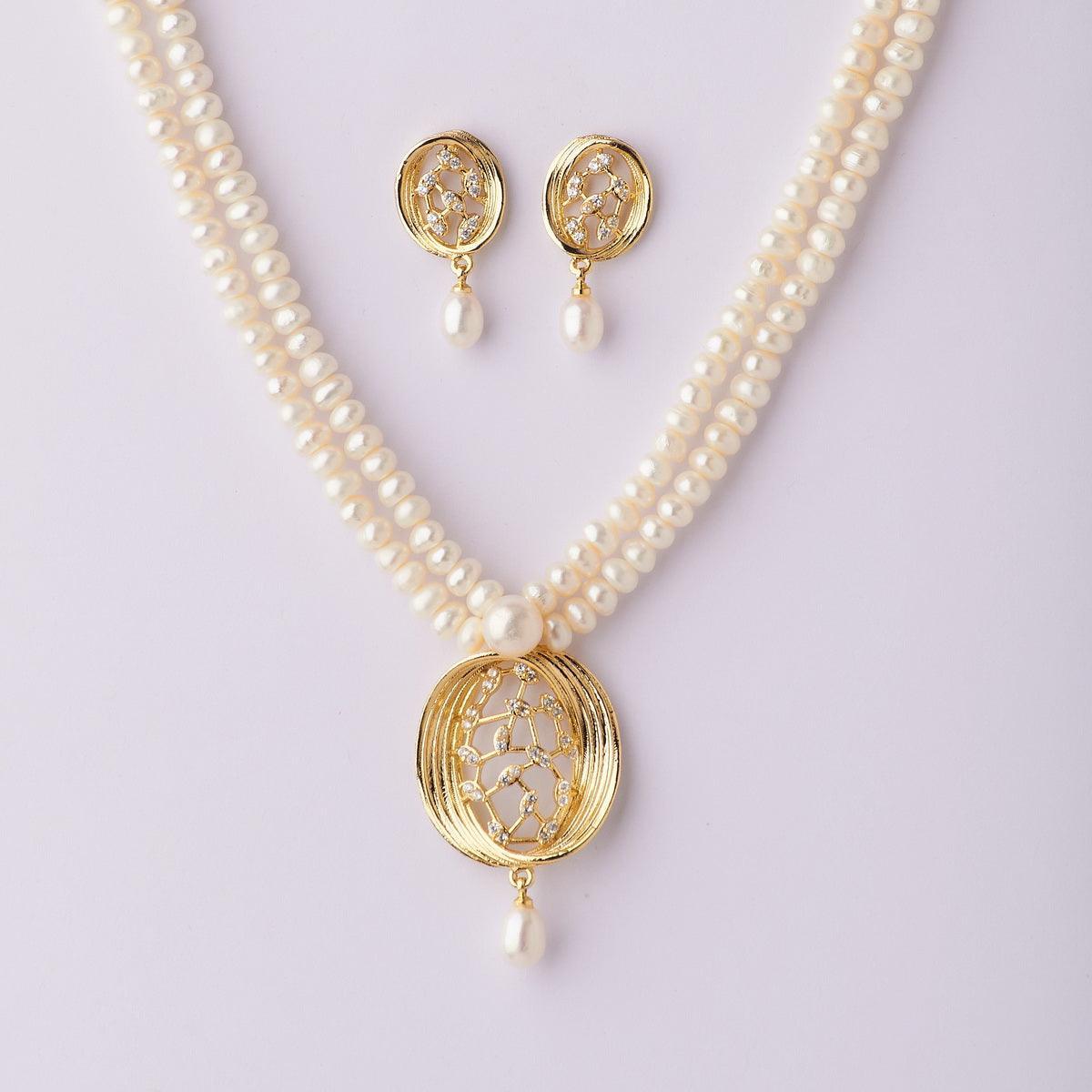 Trendy Real Pearl Necklace Set - Chandrani Pearls