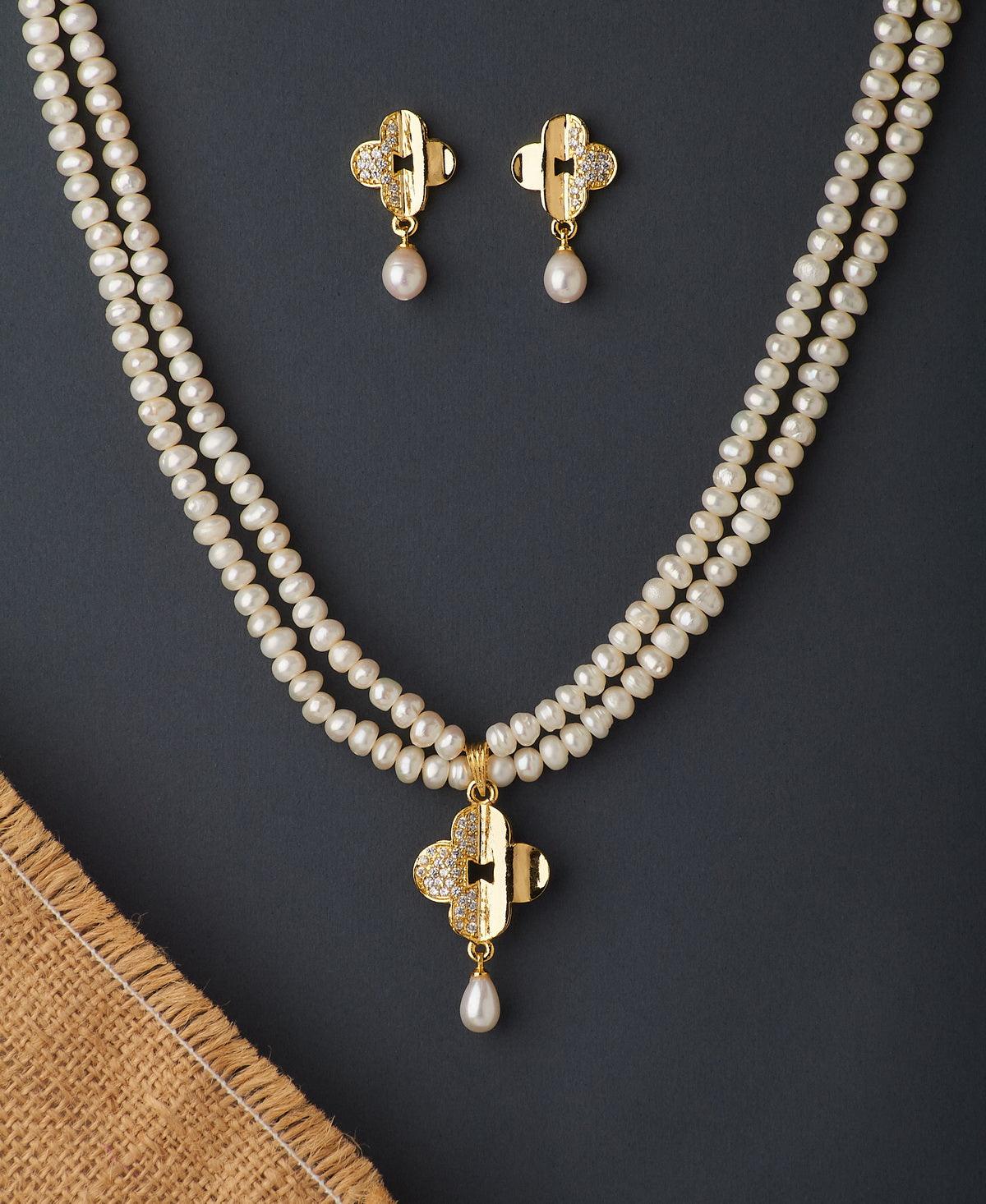 Trendy Real Pearl Necklace Set - Chandrani Pearls