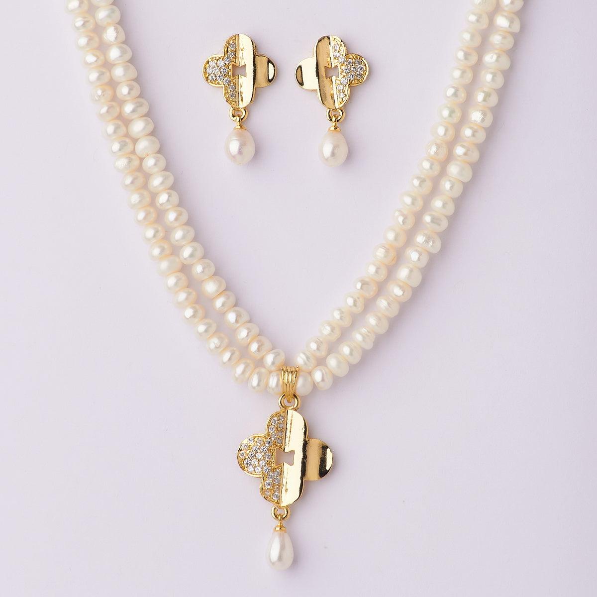 Trendy Real Pearl Necklace Set - Chandrani Pearls