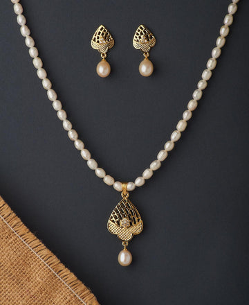 Trendy Real Pearl Necklace Set - Chandrani Pearls