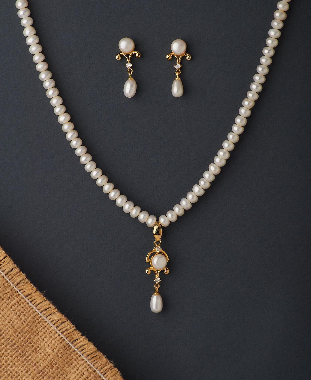 Trendy Real Pearl Necklace Set - Chandrani Pearls