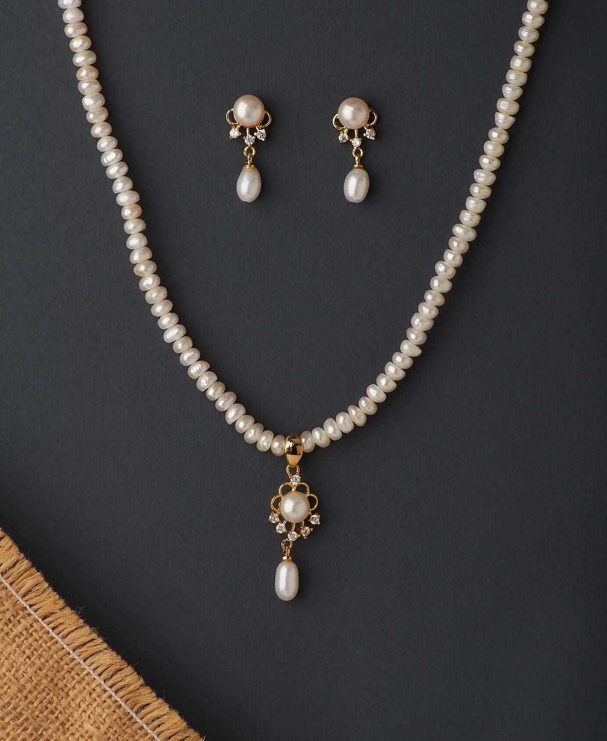 Trendy Real Pearl Necklace Set - Chandrani Pearls