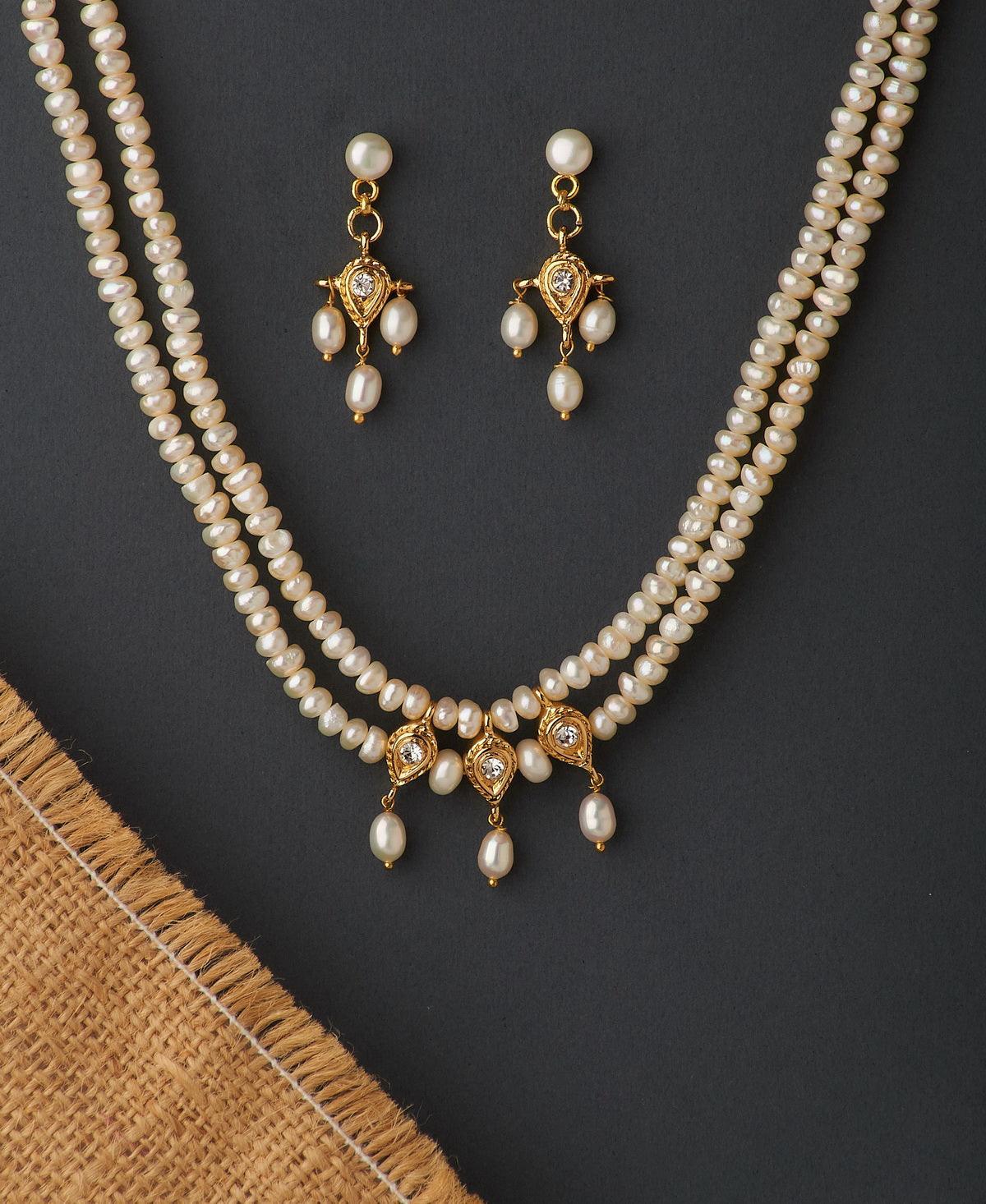 Trendy Real Pearl Necklace Set - Chandrani Pearls