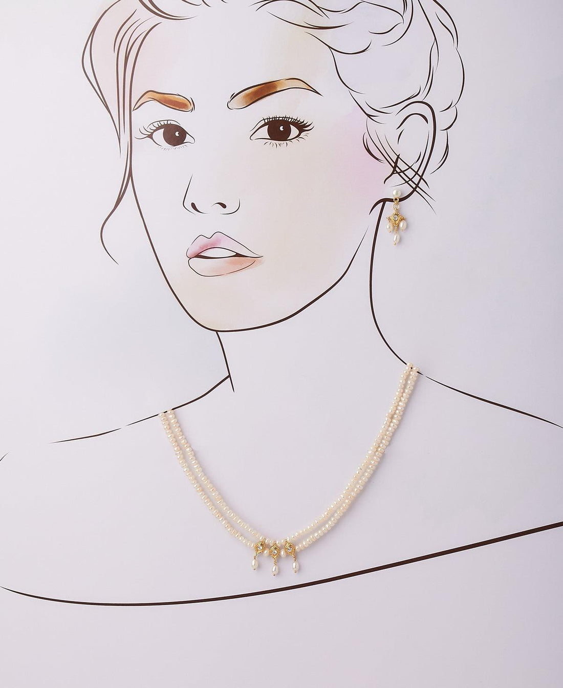 Trendy Real Pearl Necklace Set - Chandrani Pearls
