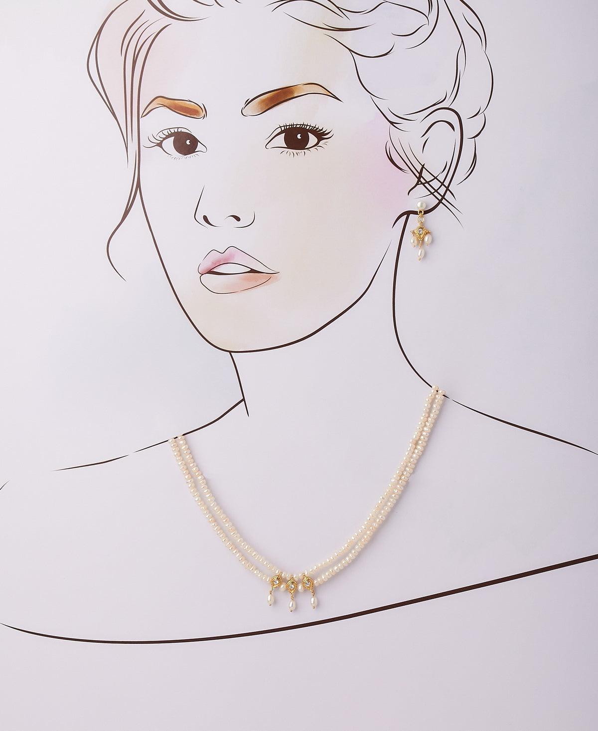Trendy Real Pearl Necklace Set - Chandrani Pearls