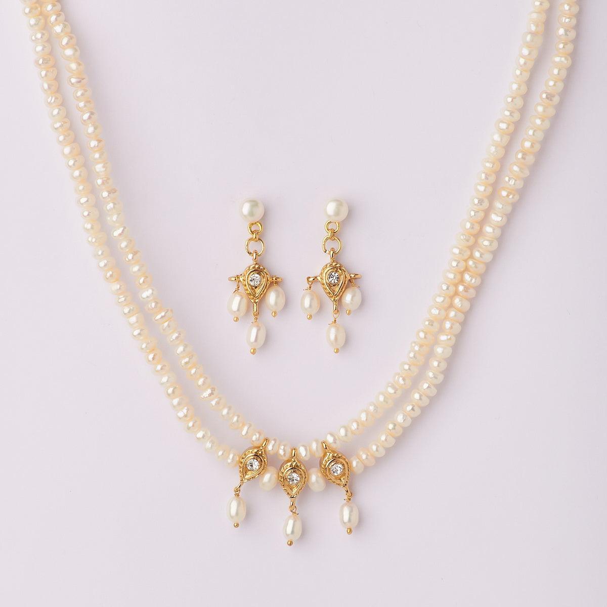 Trendy Real Pearl Necklace Set - Chandrani Pearls