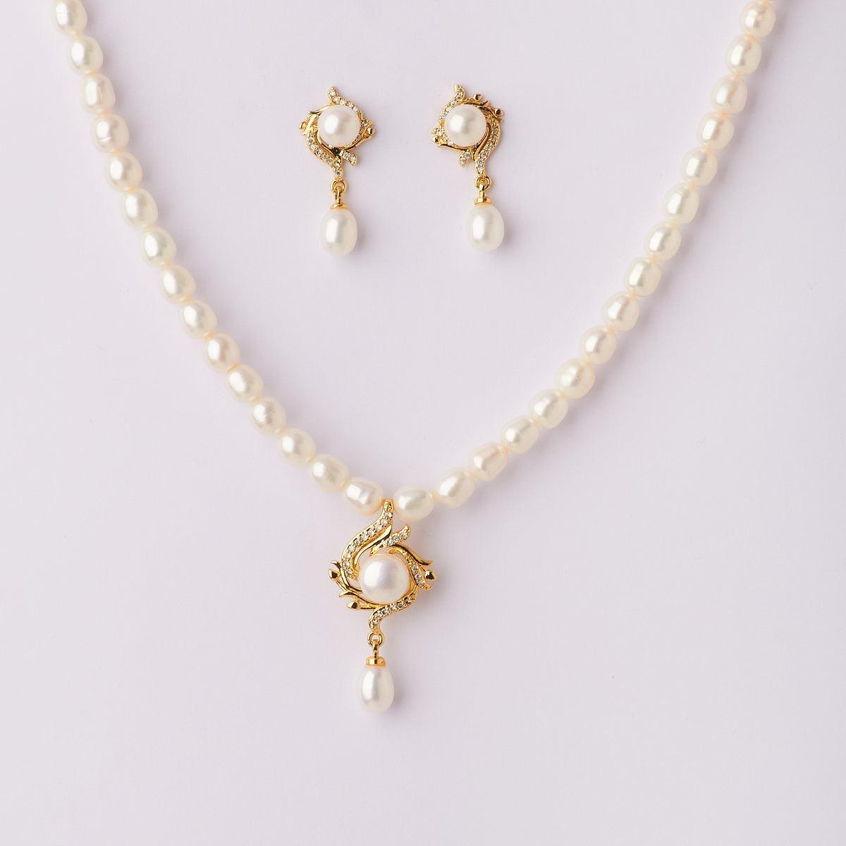 Trendy Real Pearl Necklace Set - Chandrani Pearls