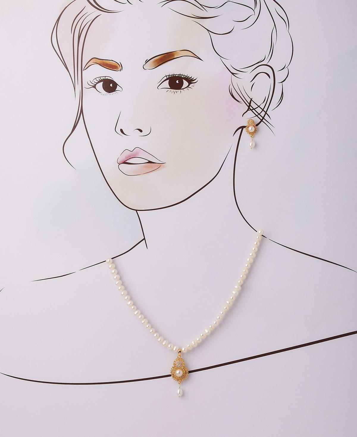Trendy Real Pearl Necklace Set - Chandrani Pearls
