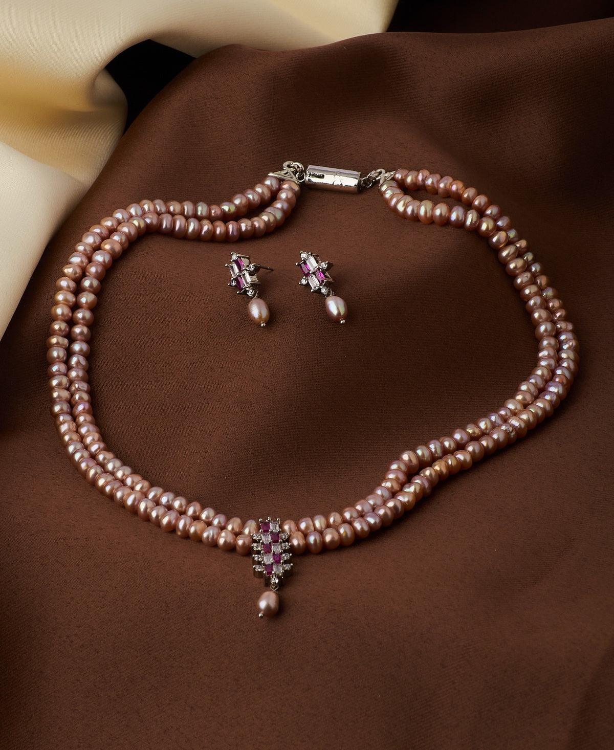Trendy Real Pearl Necklace Set - Chandrani Pearls