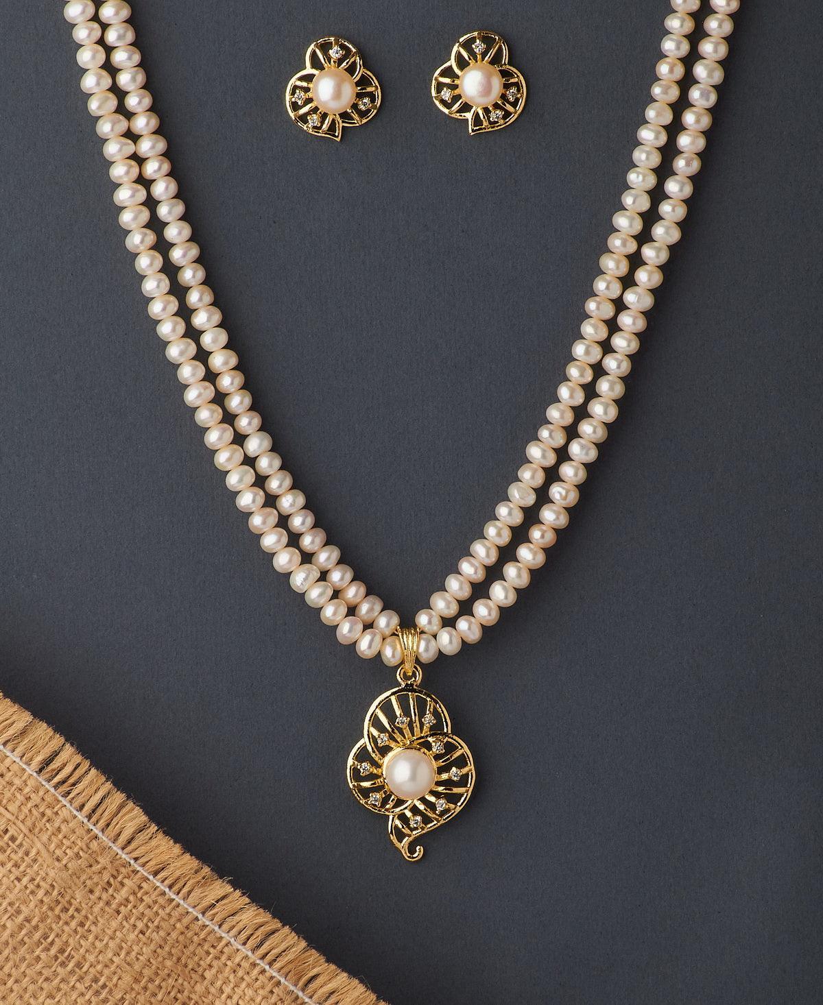 Trendy Real Pearl Necklace Set - Chandrani Pearls
