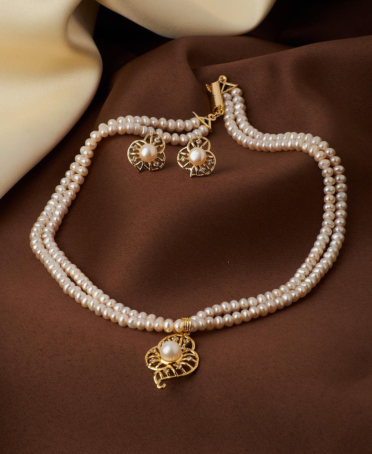 Trendy Real Pearl Necklace Set - Chandrani Pearls
