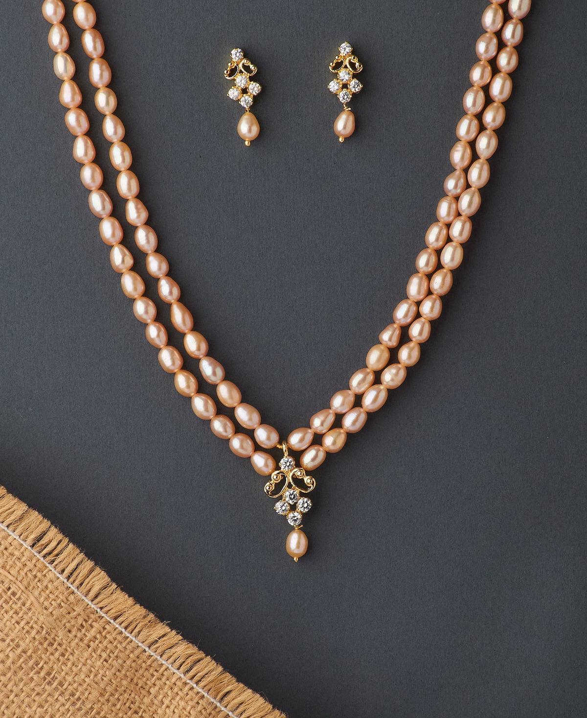 Trendy Real Pearl Necklace Set - Chandrani Pearls