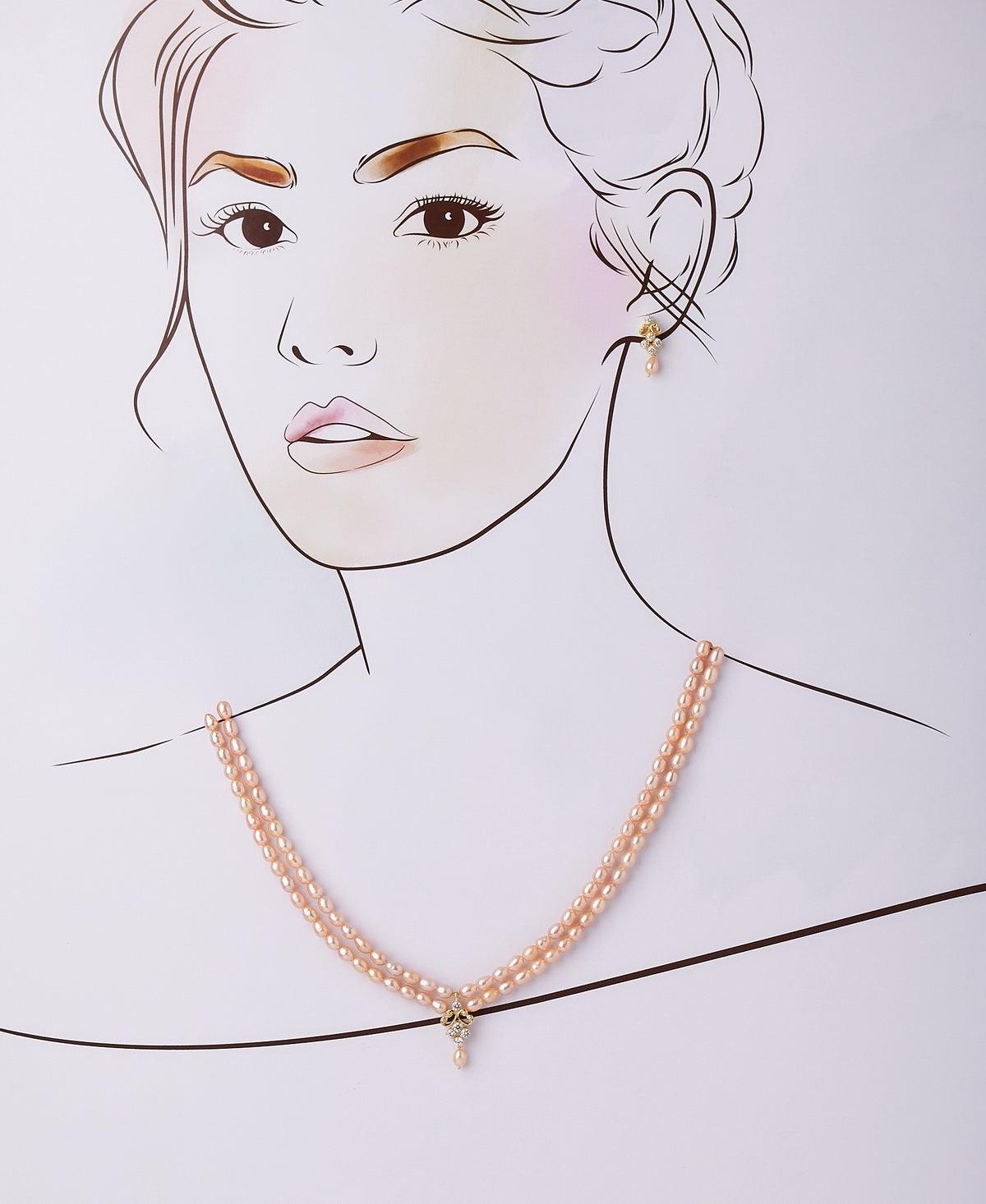 Trendy Real Pearl Necklace Set - Chandrani Pearls