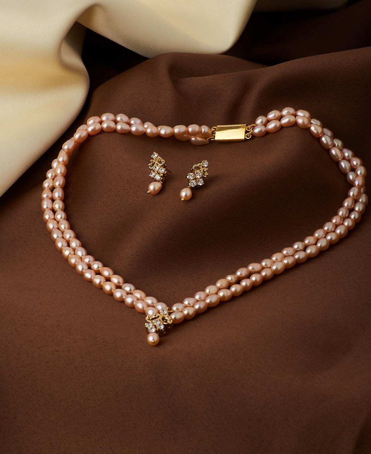 Trendy Real Pearl Necklace Set - Chandrani Pearls
