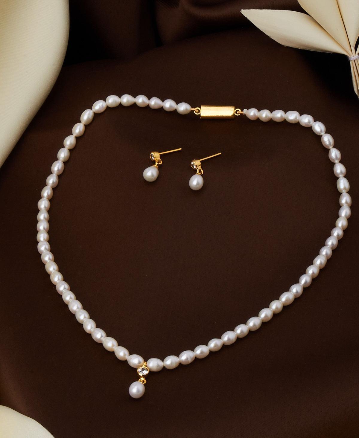 Trendy Real Pearl Necklace Set - Chandrani Pearls