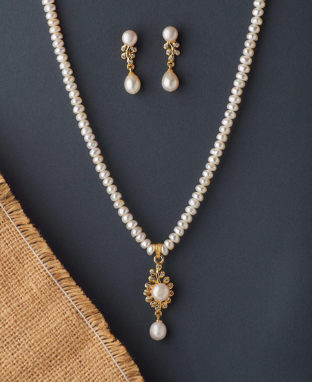 Trendy Real Pearl Necklace Set - Chandrani Pearls