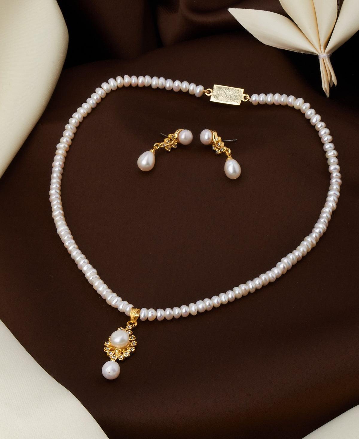 Trendy Real Pearl Necklace Set - Chandrani Pearls