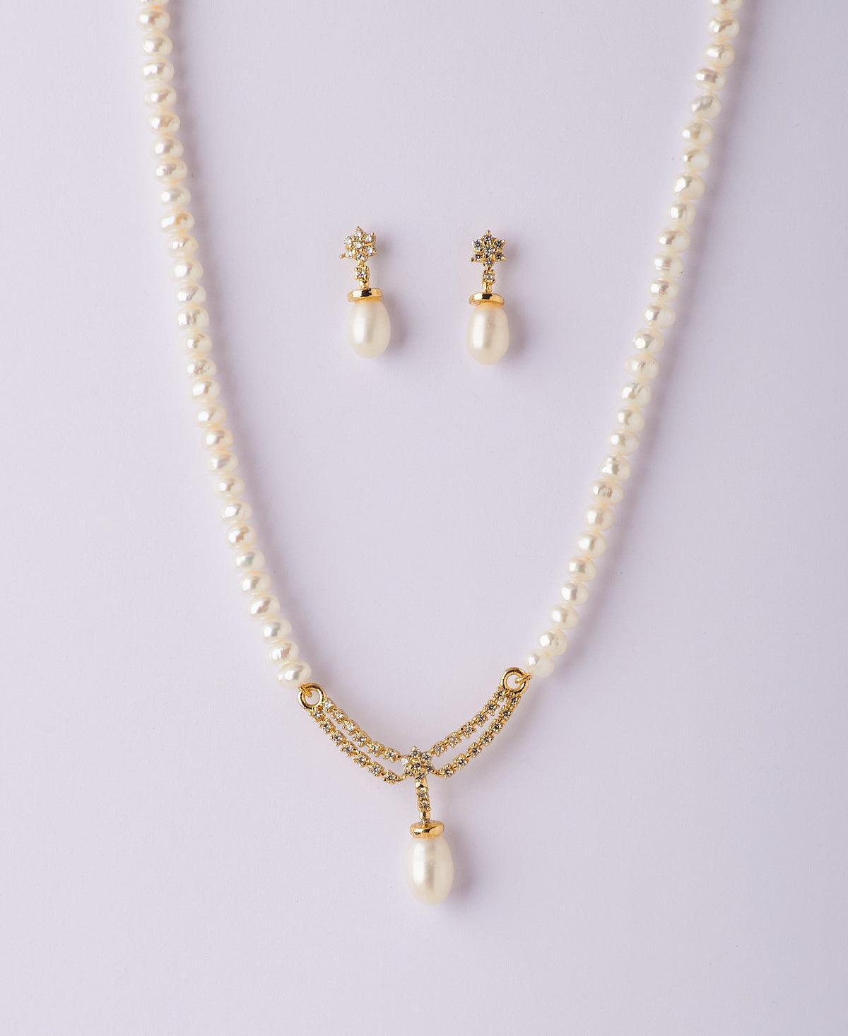 Trendy Real Pearl Necklace Set - Chandrani Pearls