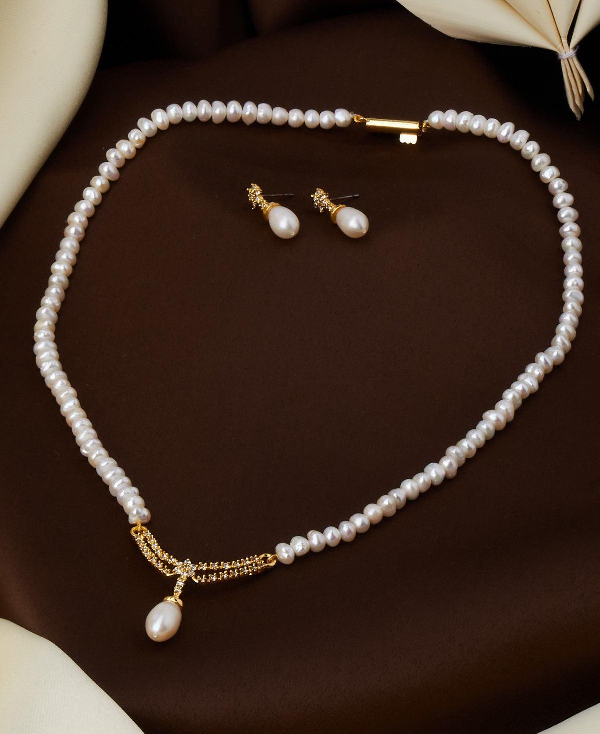 Trendy Real Pearl Necklace Set - Chandrani Pearls