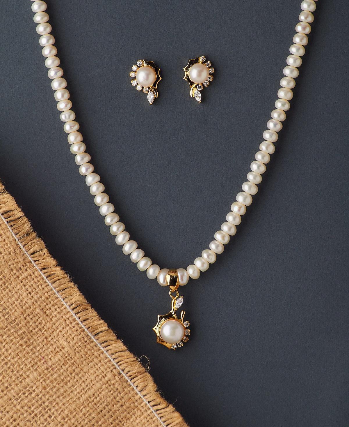 Trendy Real Pearl Necklace Set - Chandrani Pearls