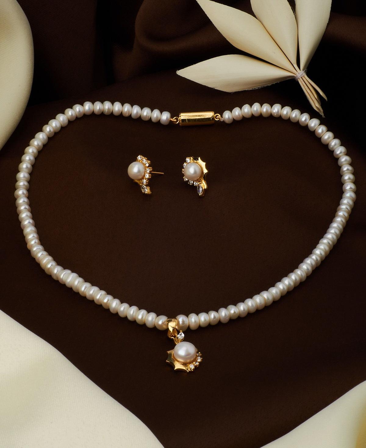 Trendy Real Pearl Necklace Set - Chandrani Pearls