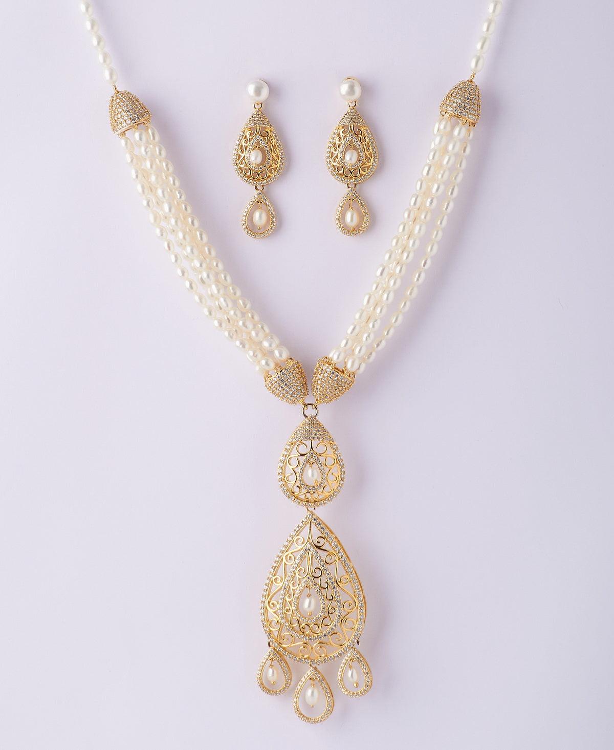 Trendy Real Pearl Necklace Set - Chandrani Pearls