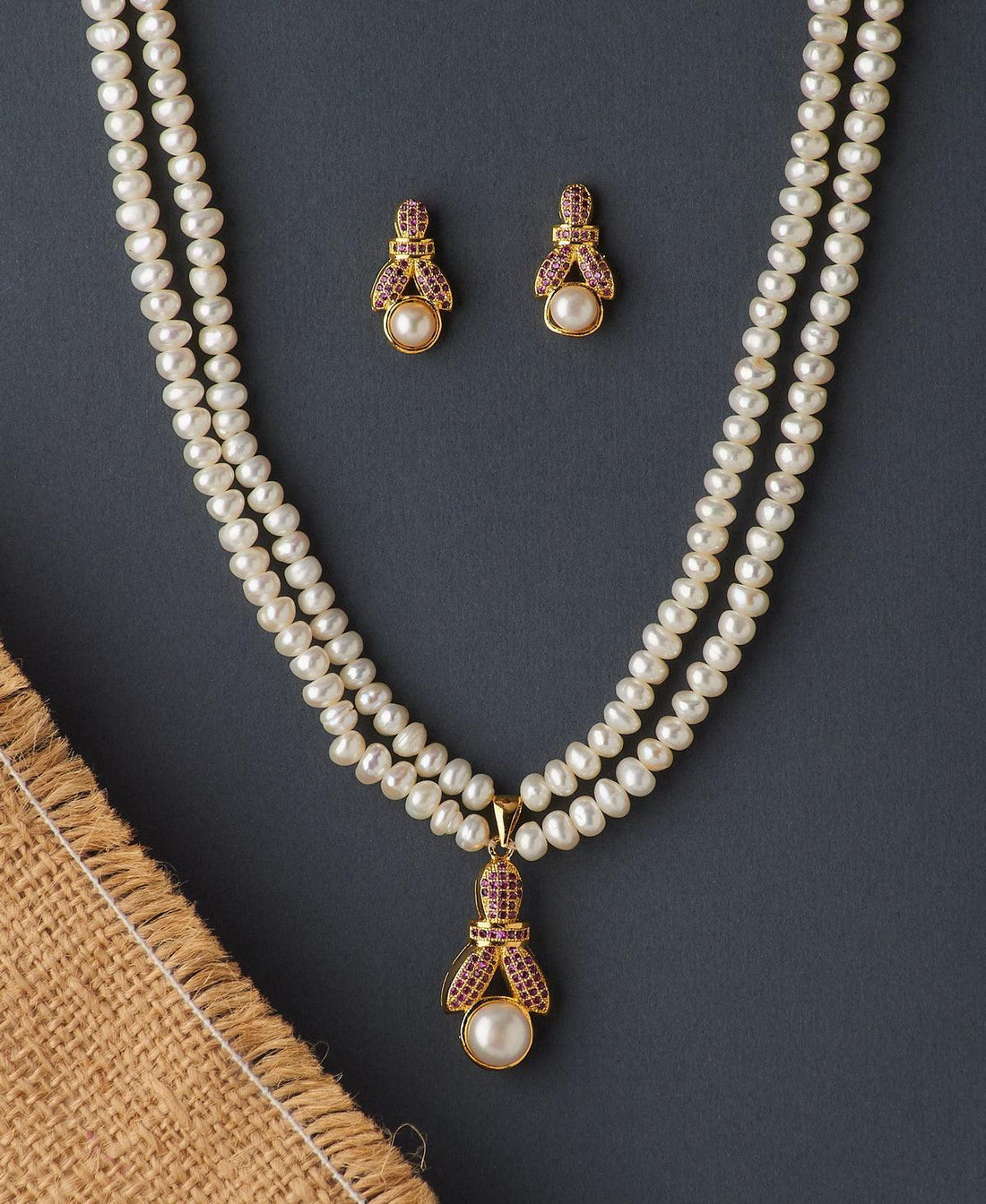 Trendy Real Pearl Necklace Set - Chandrani Pearls
