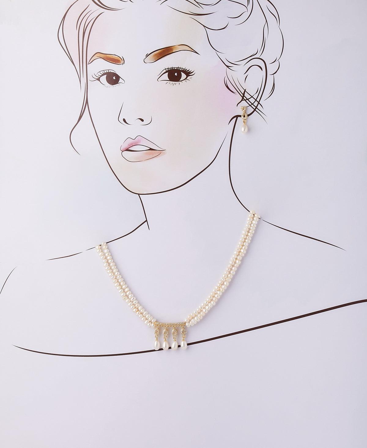 Trendy Real Pearl Necklace Set - Chandrani Pearls