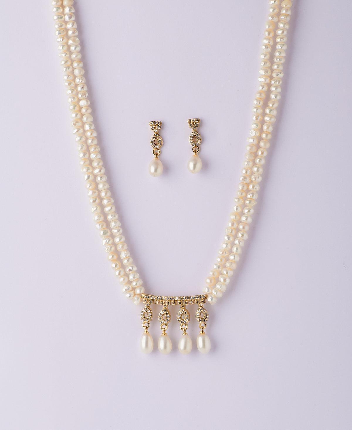 Trendy Real Pearl Necklace Set - Chandrani Pearls