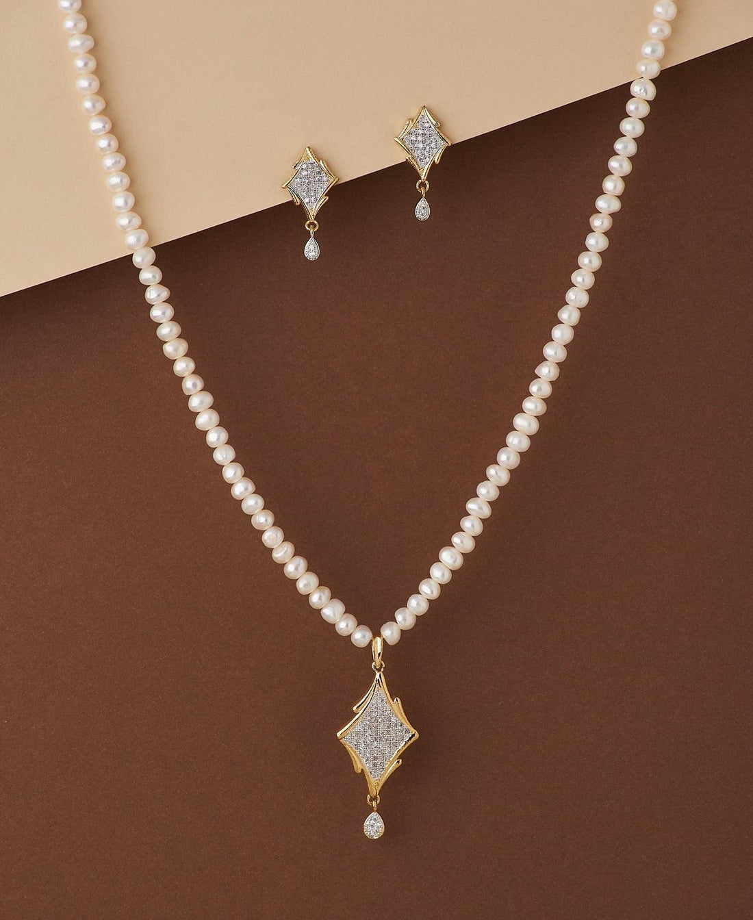 Trendy Real Pearl Necklace Set - Chandrani Pearls