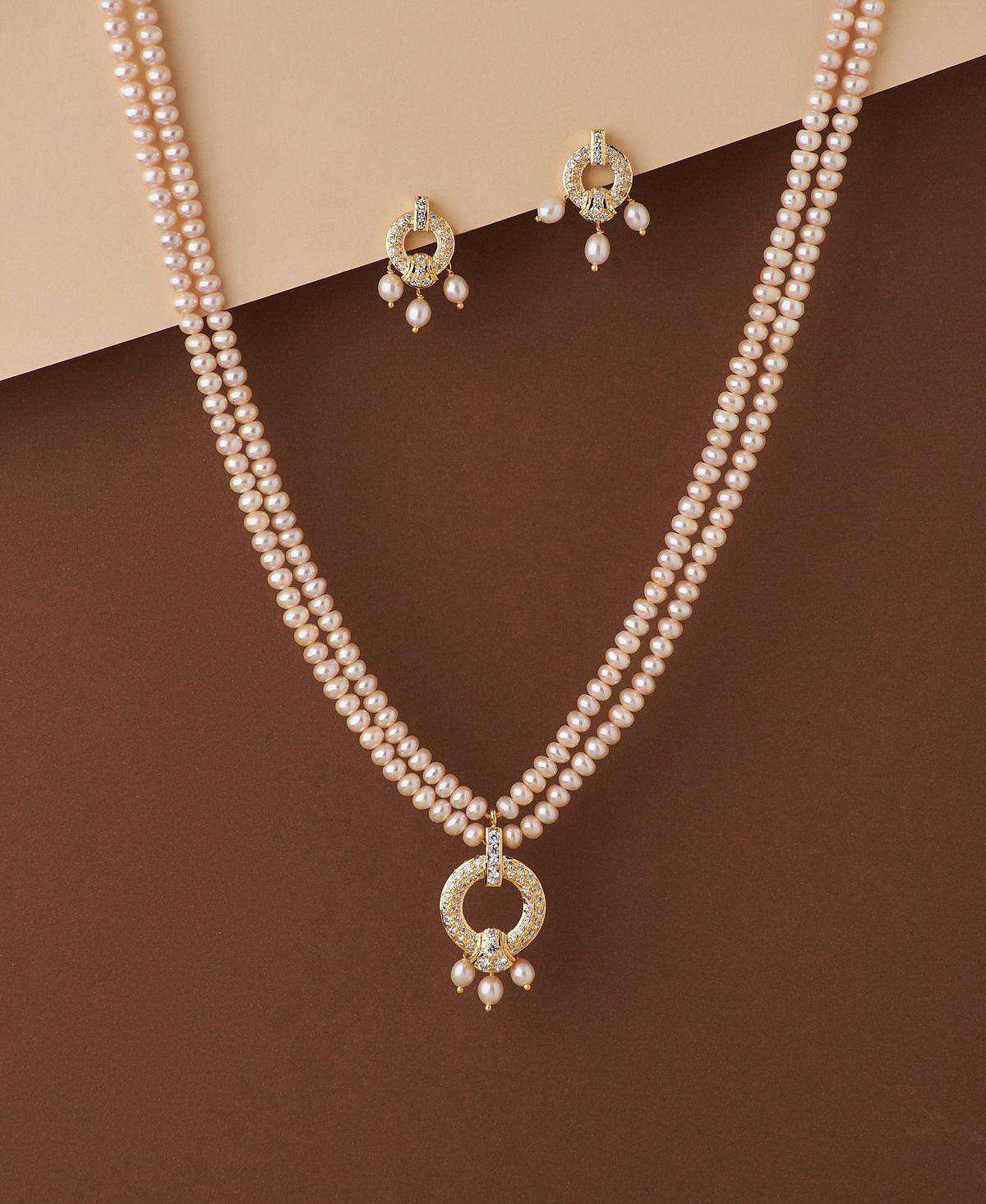 Trendy Real Pearl Necklace Set - Chandrani Pearls