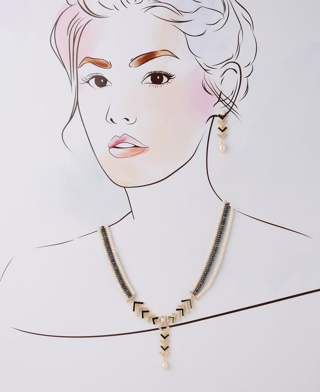 Trendy Real Pearl Necklace Set - Chandrani Pearls