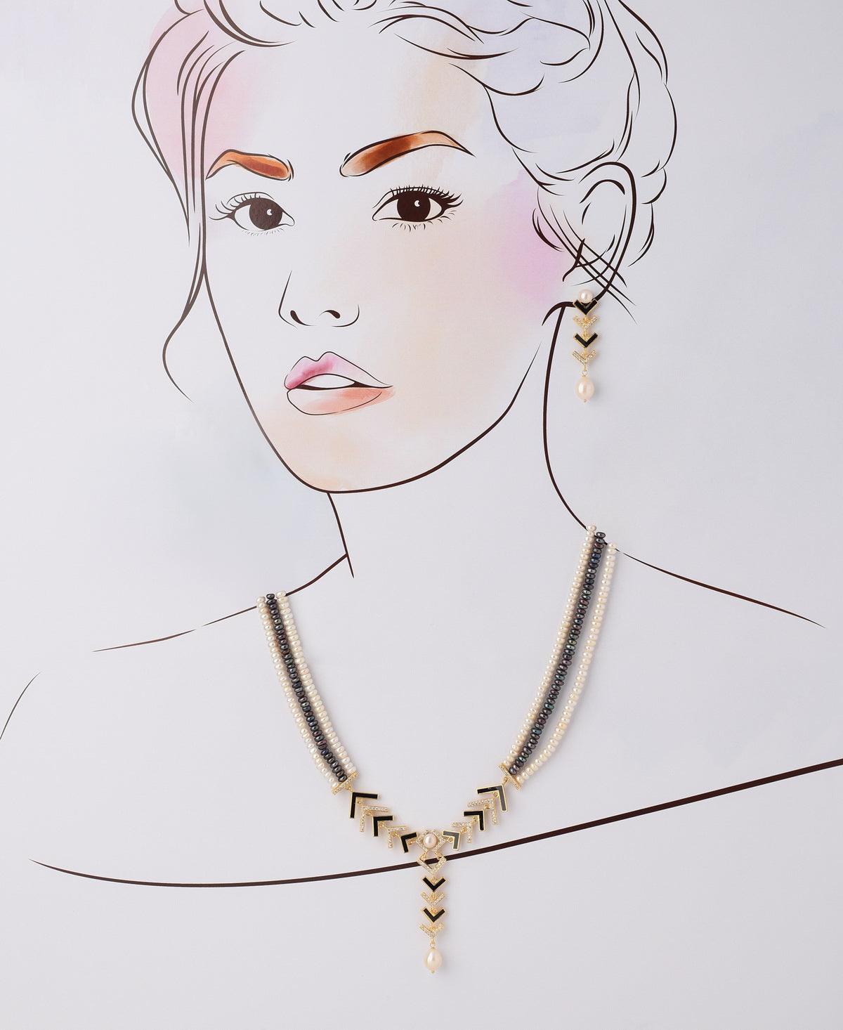 Trendy Real Pearl Necklace Set - Chandrani Pearls
