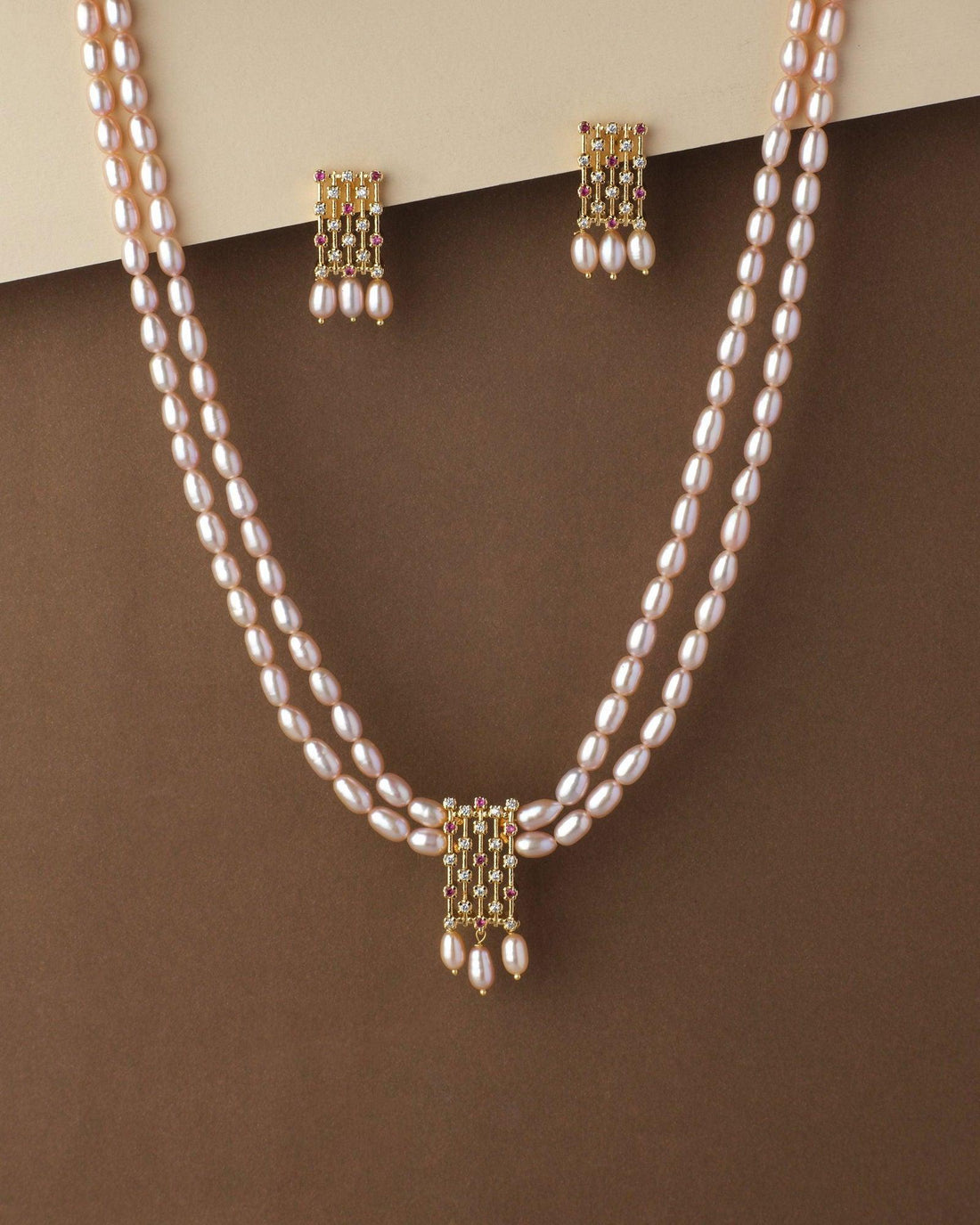 Trendy Real Pearl Necklace Set - Chandrani Pearls