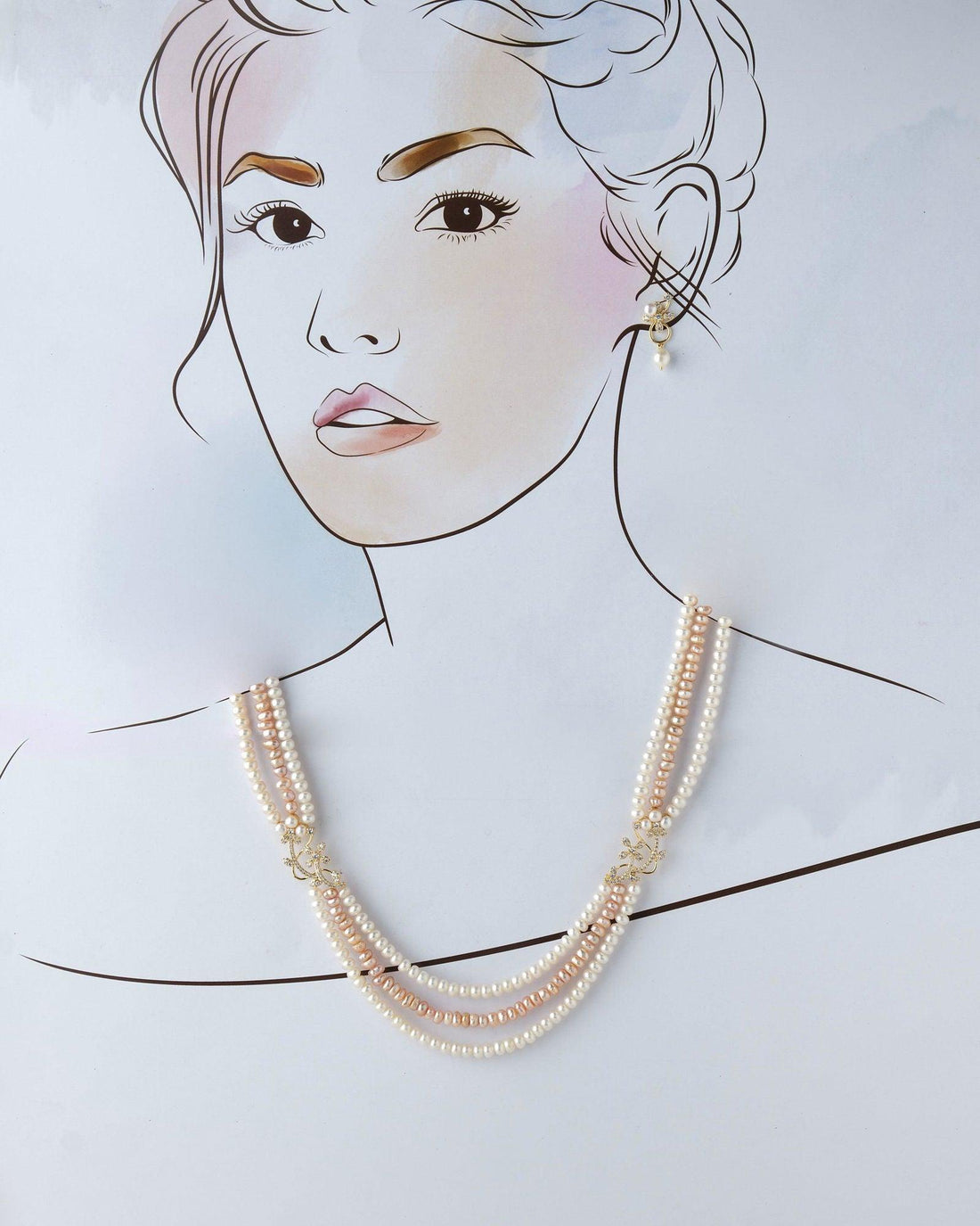 Trendy Real Pearl Necklace Set - Chandrani Pearls