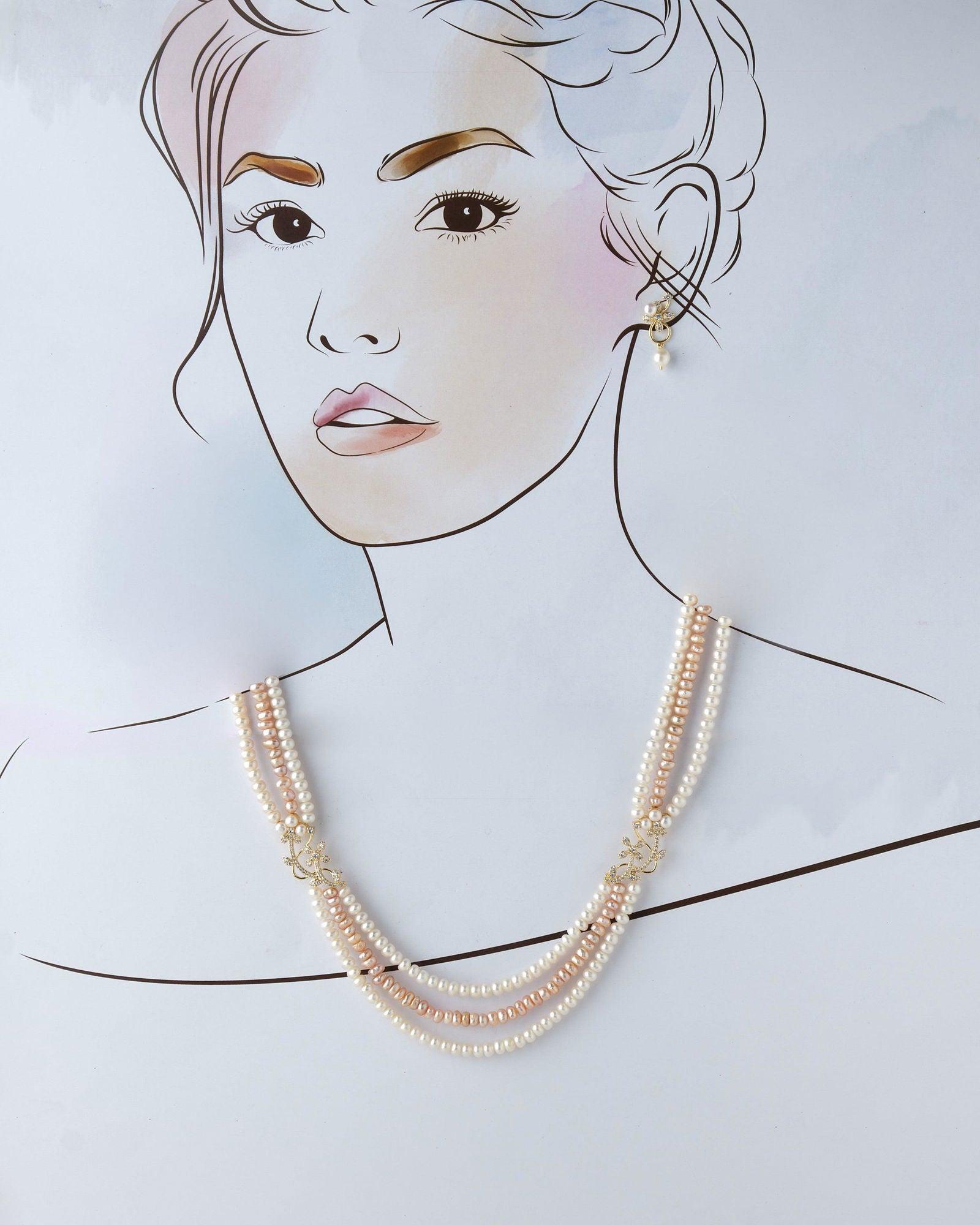 Trendy Real Pearl Necklace Set - Chandrani Pearls