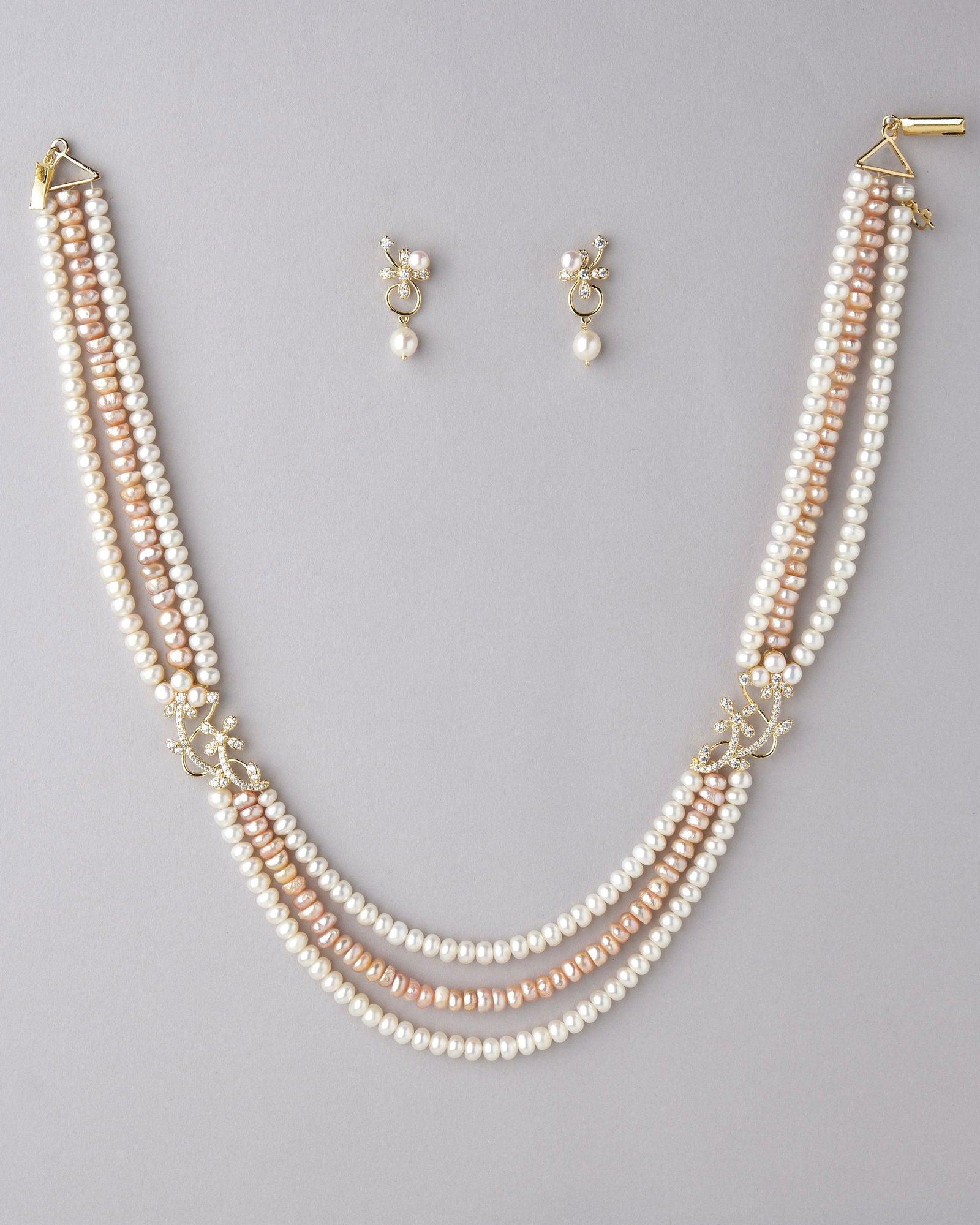Trendy Real Pearl Necklace Set - Chandrani Pearls