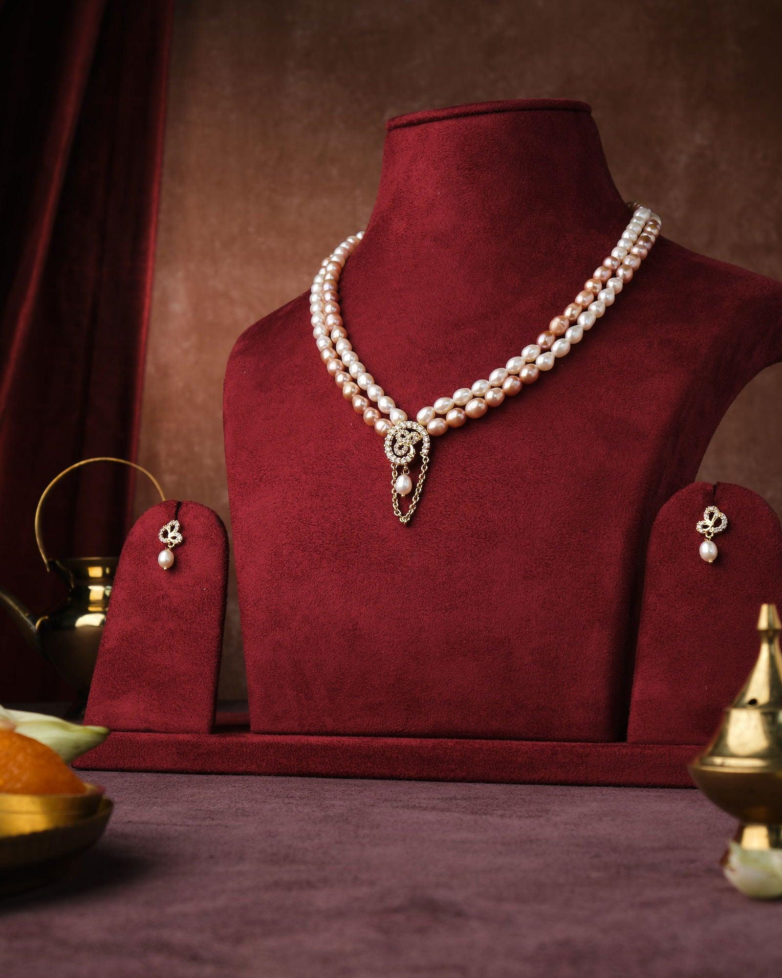 Trendy Real Pearl Necklace Set - Chandrani Pearls