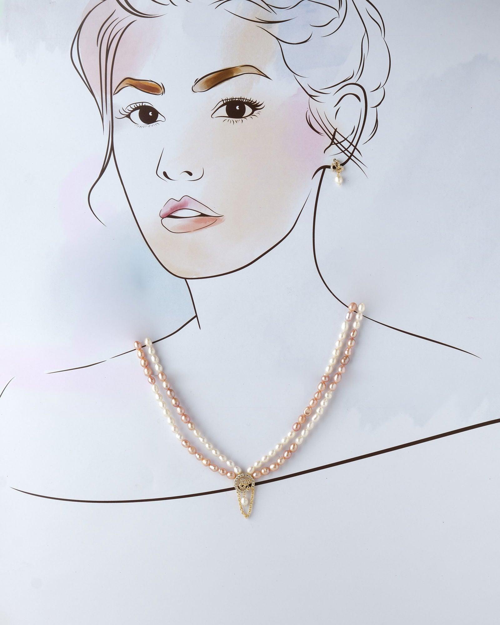 Trendy Real Pearl Necklace Set - Chandrani Pearls