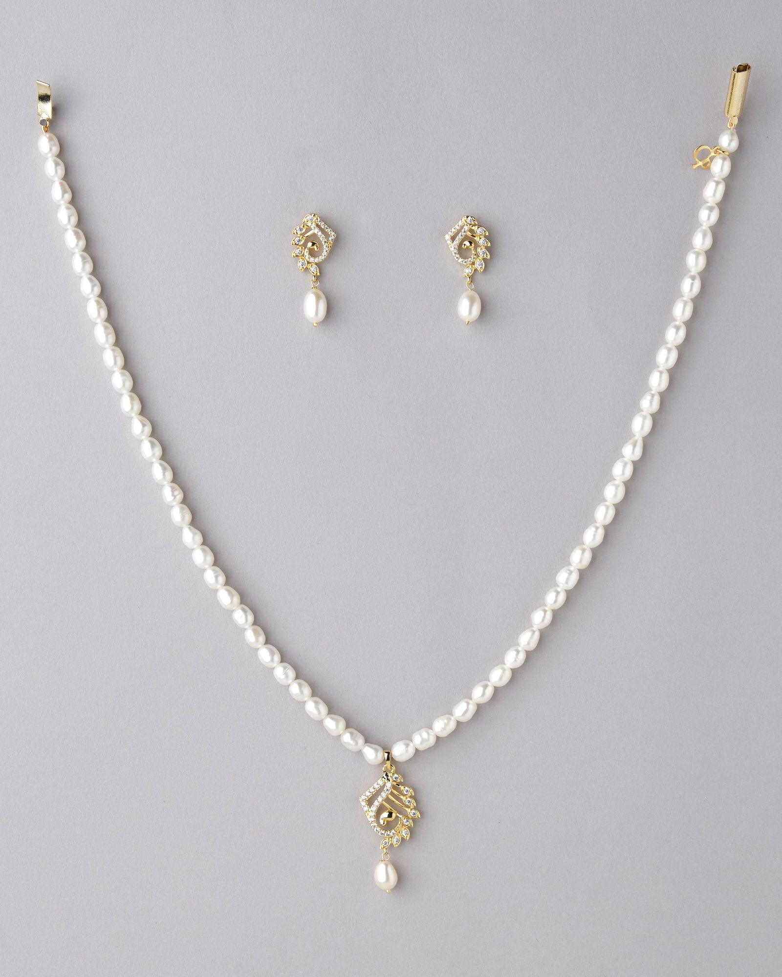 Trendy Real Pearl Necklace Set - Chandrani Pearls