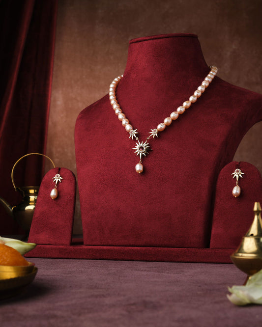 Trendy Real Pearl Necklace Set - Chandrani Pearls