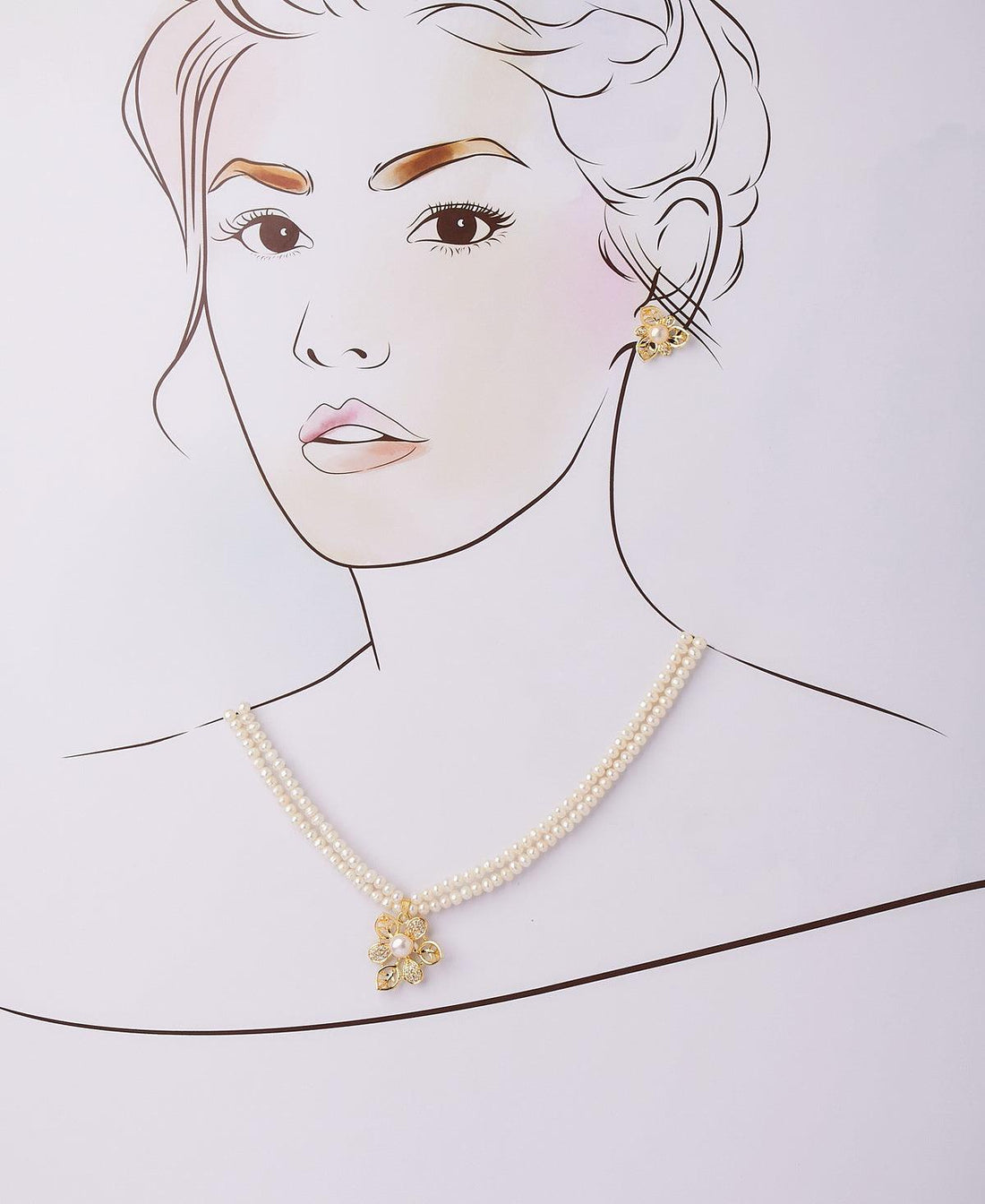 Trendy Real Pearl Pendant Set - Chandrani Pearls