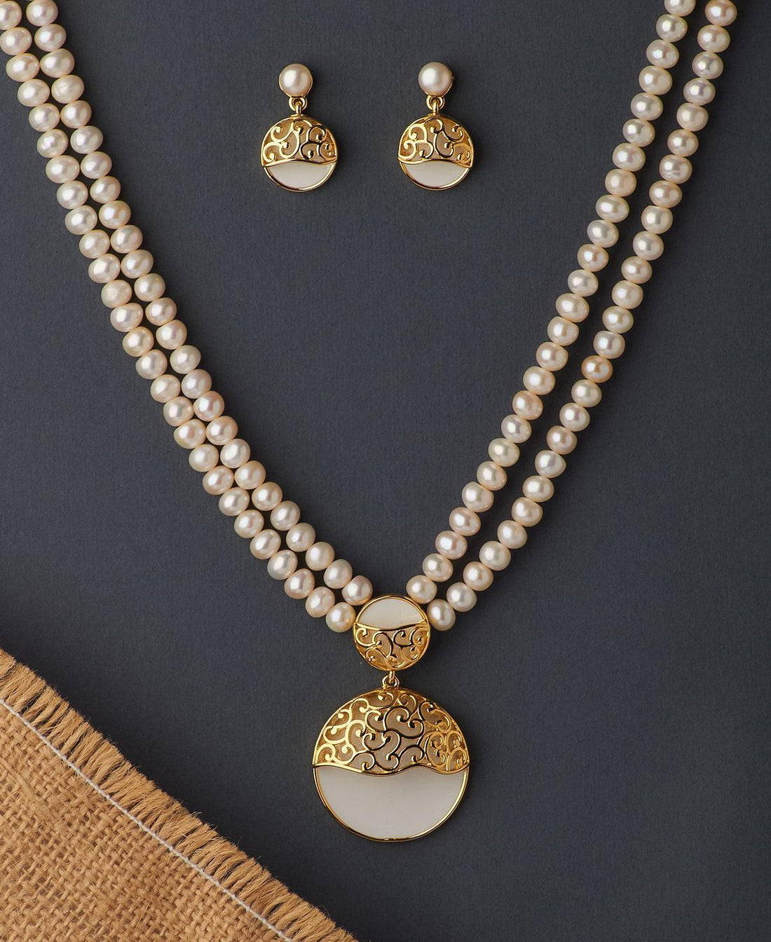 Trendy Real Pearl Pendant Set - Chandrani Pearls