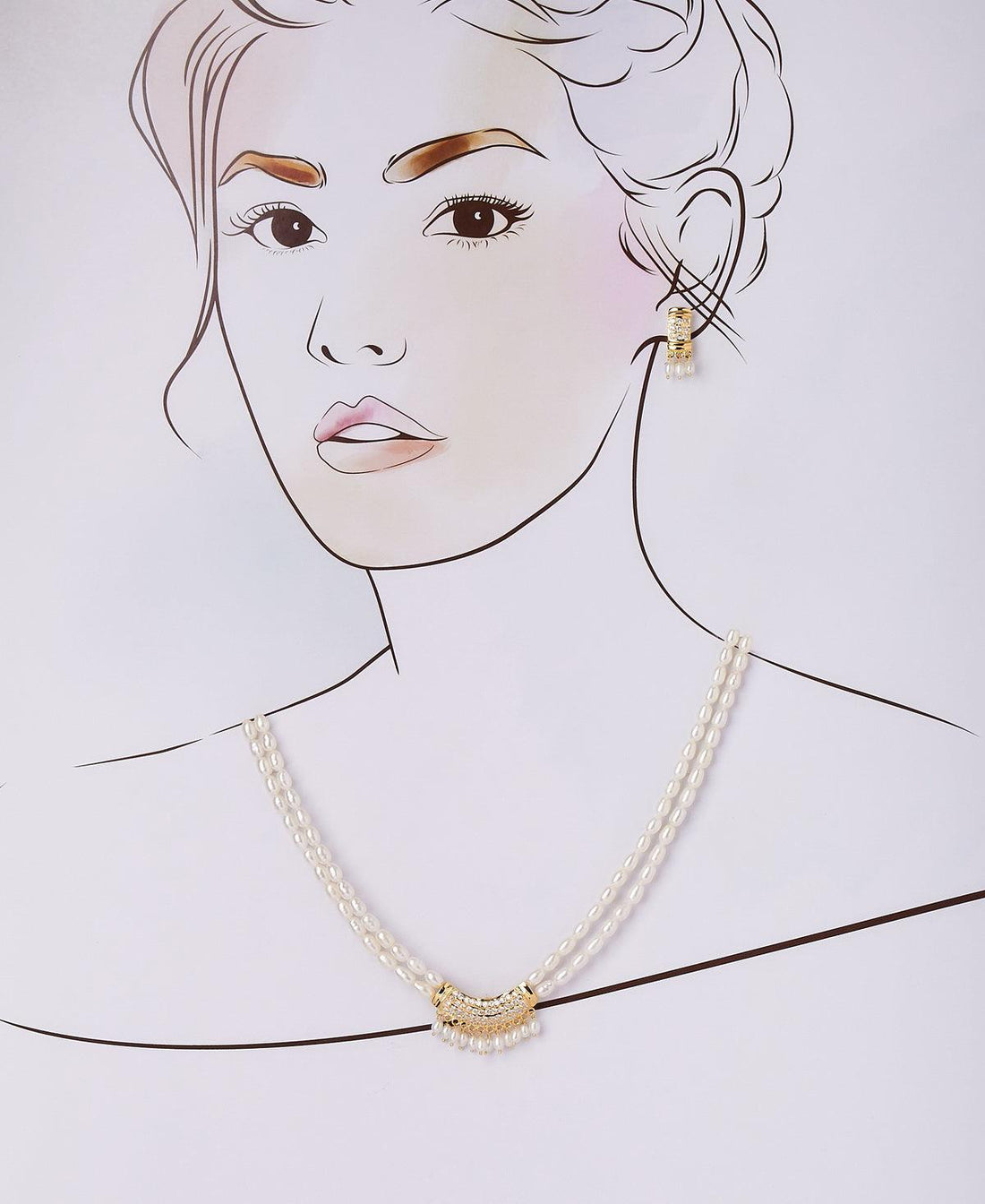 Trendy Real Pearl Pendant Set - Chandrani Pearls